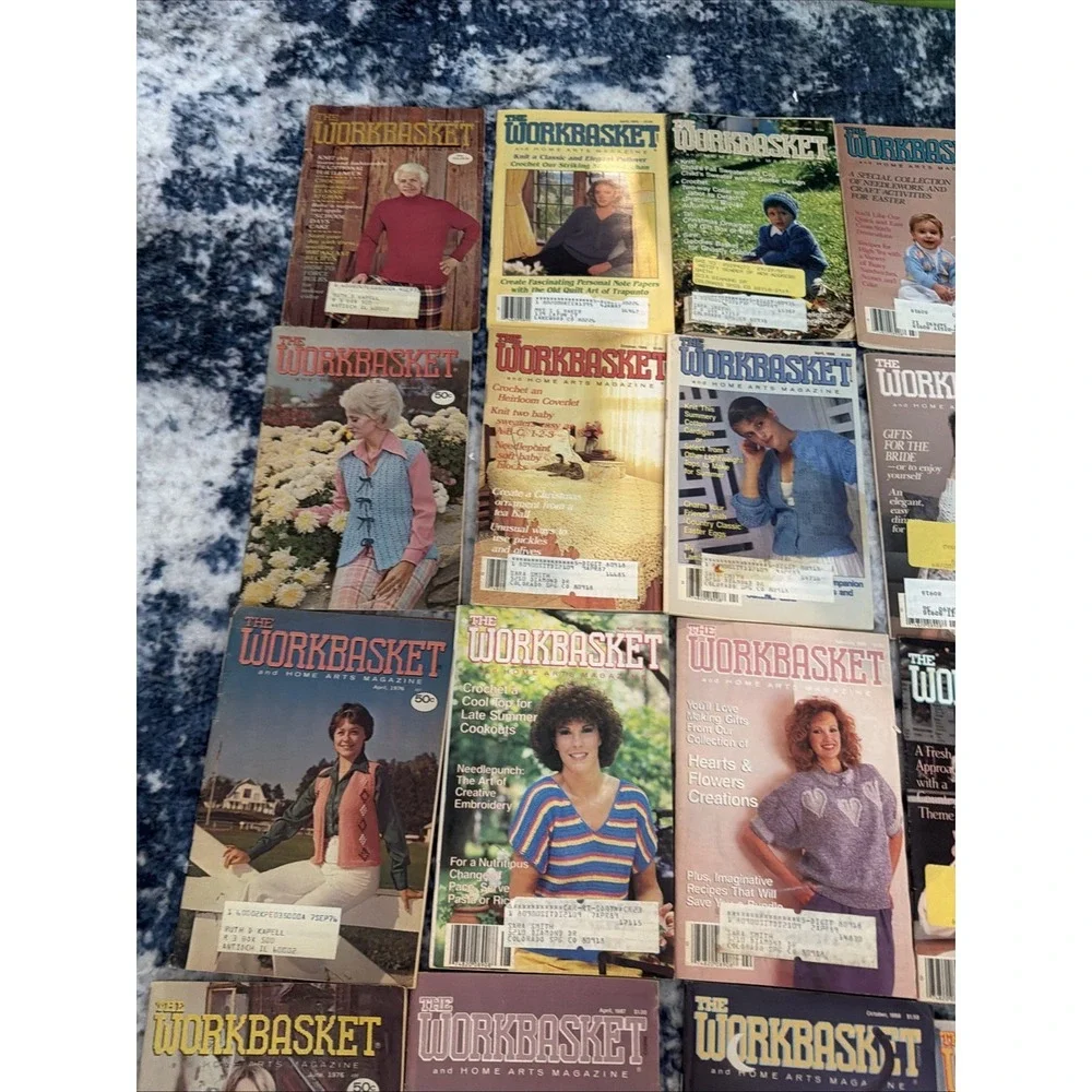 Lot Of 24 The Workbasket And Home Arts Magazine From Years '76‎ '77 '86-'90